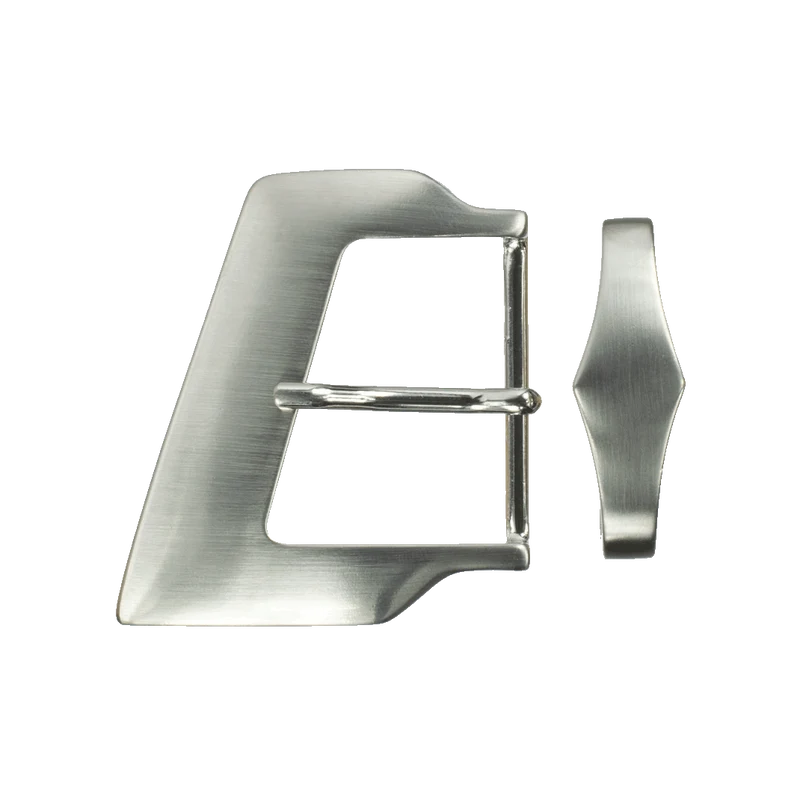 Gürtelschnalle 4cm Pisa silber glänzend