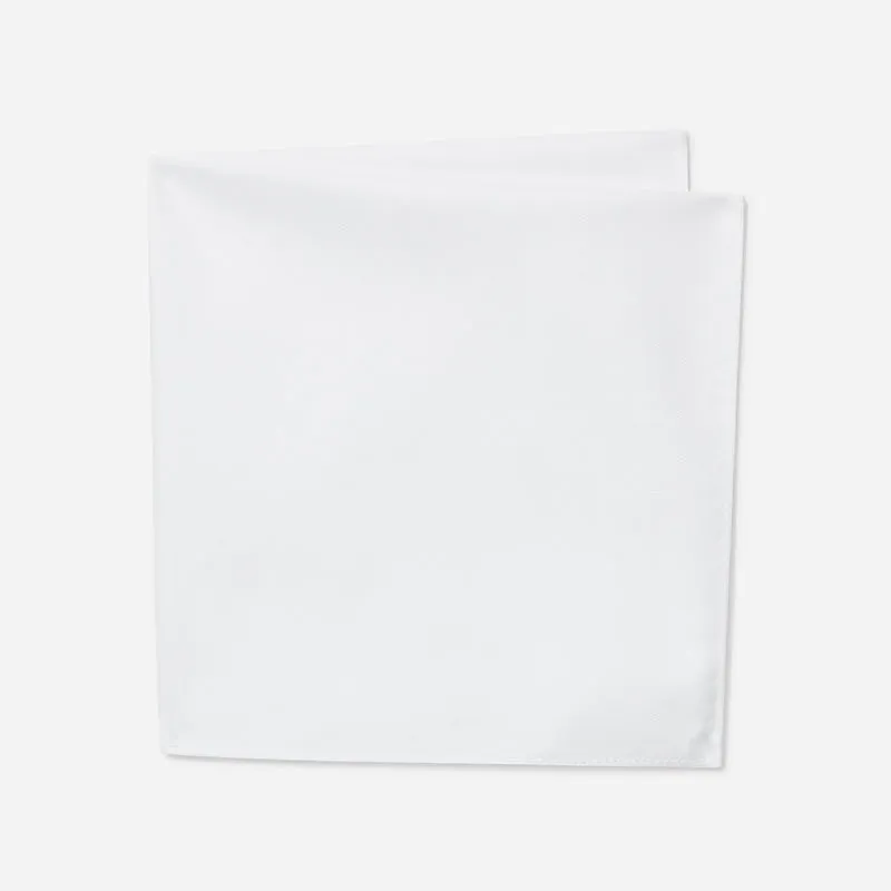 TOTO white uni – Baumwoll-Einstecktuch