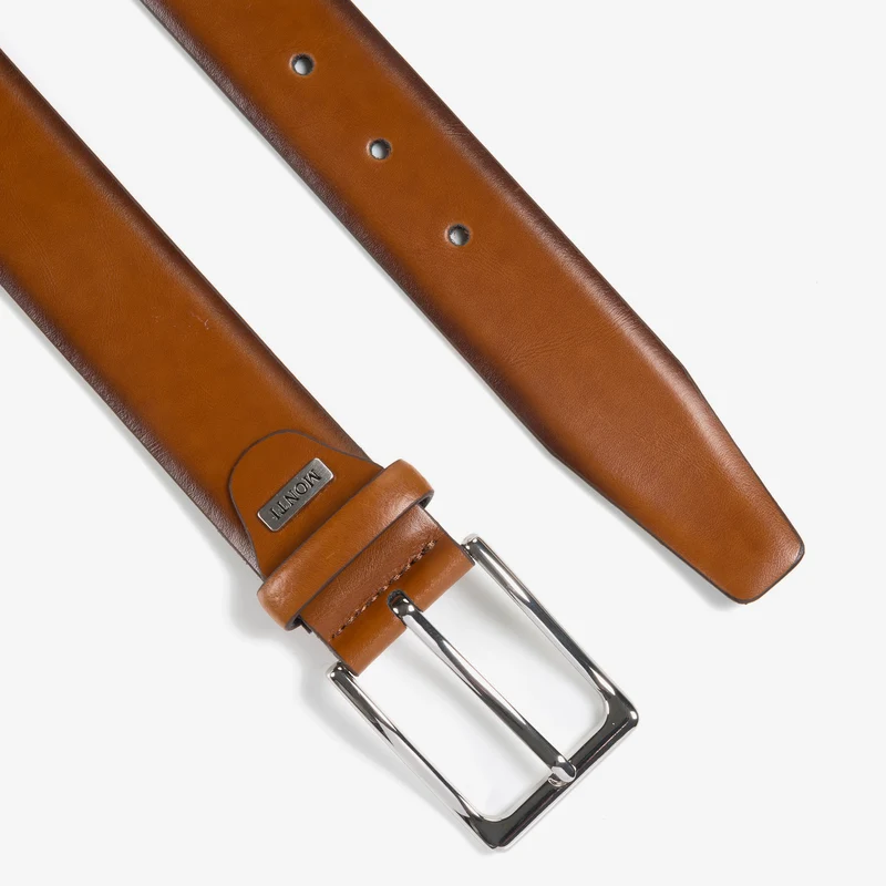 REDDING cognac uni – Herren-Anzuggürtel 3,5 cm