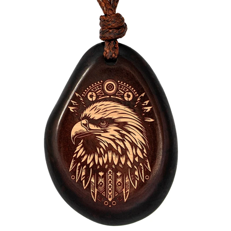 Kette aus Taguanuss-Anhänger (Braun) - ADLER1