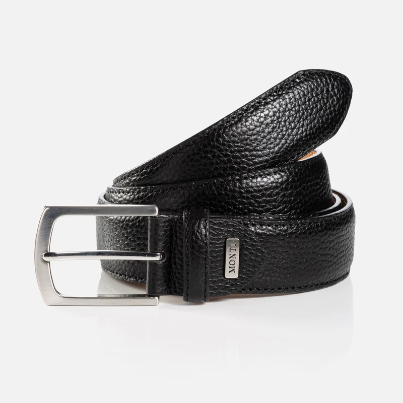 IMOLA black uni – Herren-Anzuggürtel 3,5 cm