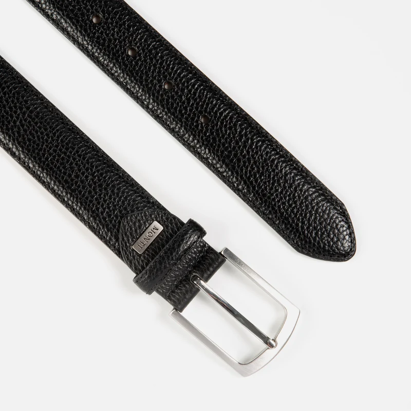 IMOLA black uni – Herren-Anzuggürtel 3,5 cm