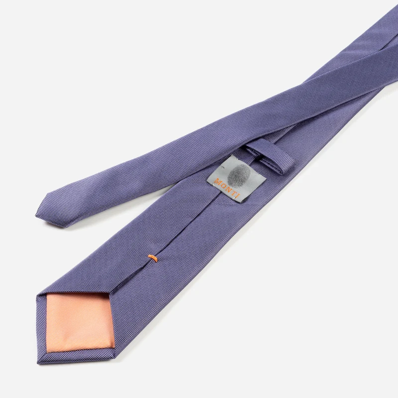 VALERIO light lilac uni – Seidenkrawatte mit Oxford-Webstruktur