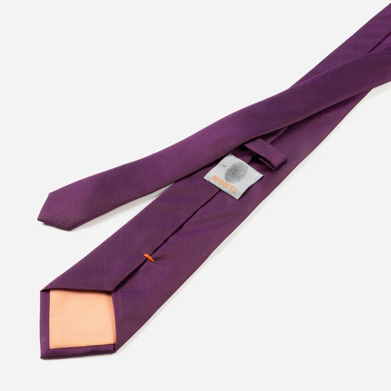 VALERIO dark lilac – Seidenkrawatte mit Oxford-Webstruktur