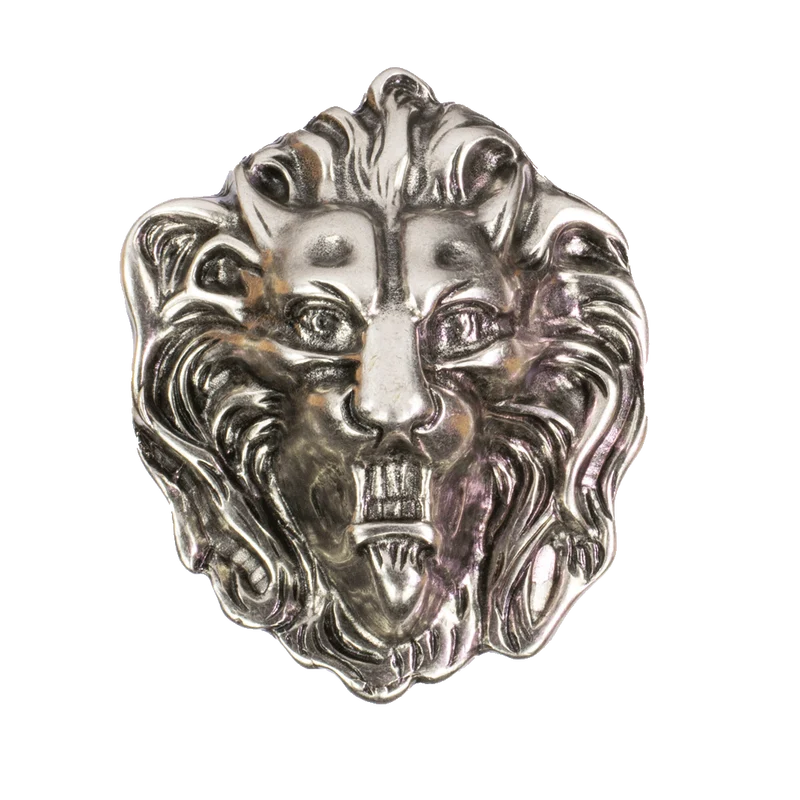 Gürtelschnalle 4cm Löwe silber