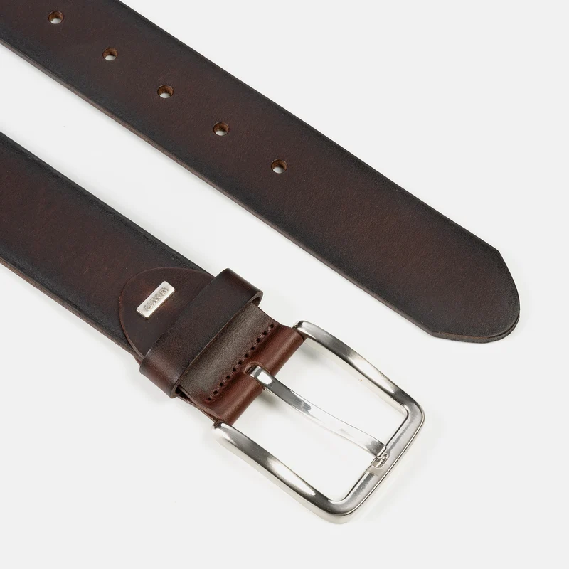 CAPRI brown uni – Ledergürtel Herren 4 cm