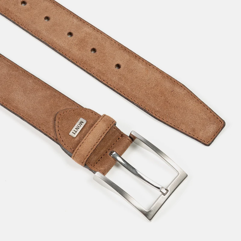 TORONTO Sand – Veloursledergürtel Herren 4 cm