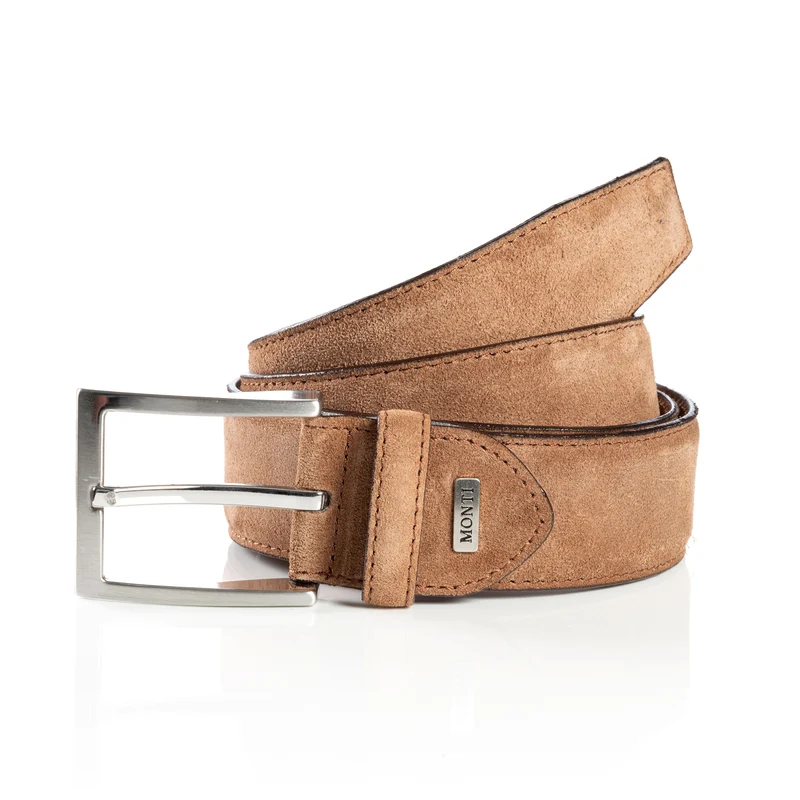 TORONTO Sand – Veloursledergürtel Herren 4 cm