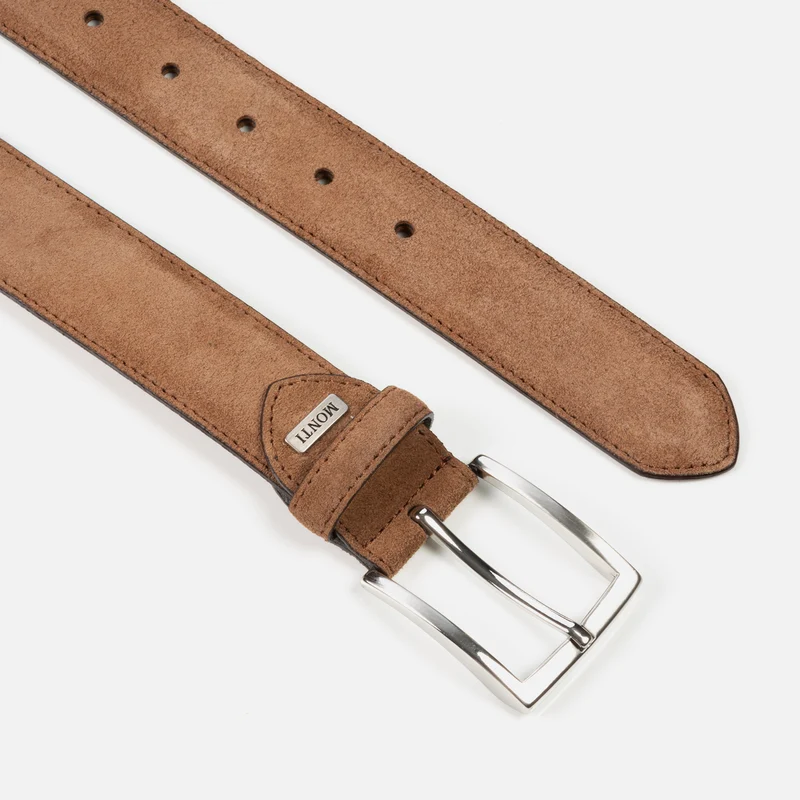 MONTREAL Sand – Veloursledergürtel Herren 3,5 cm