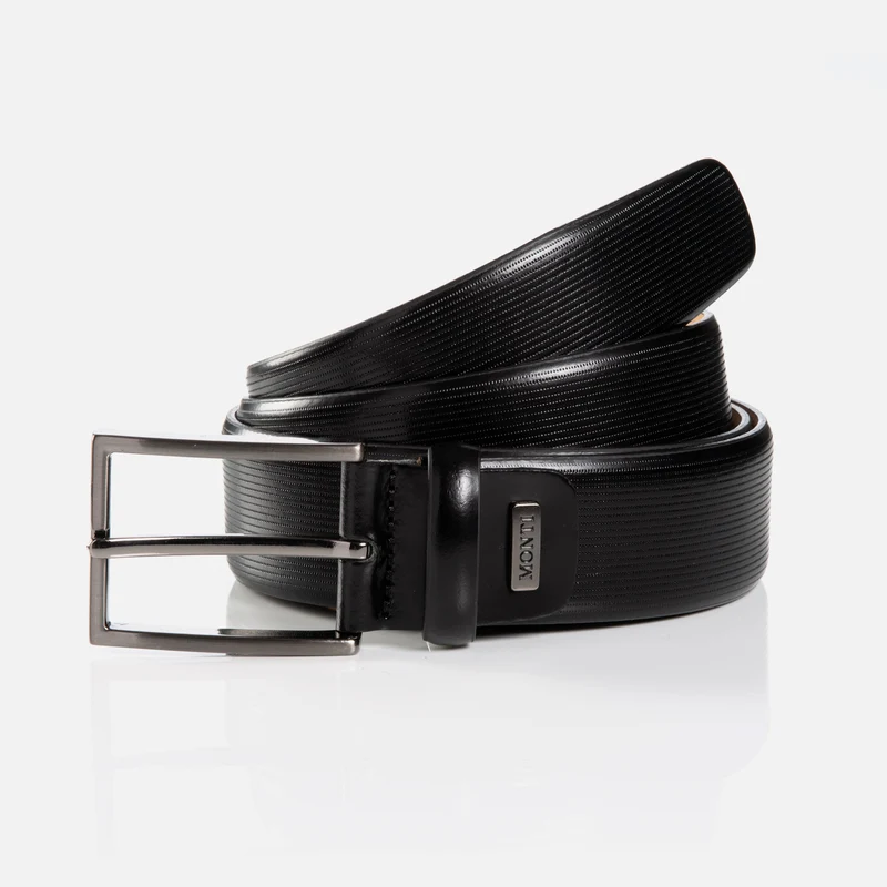 MARSALA black uni – Herren-Anzuggürtel 3,5 cm