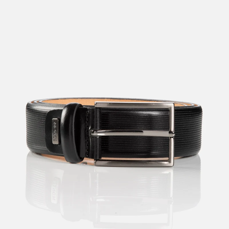 MARSALA black uni – Herren-Anzuggürtel 3,5 cm