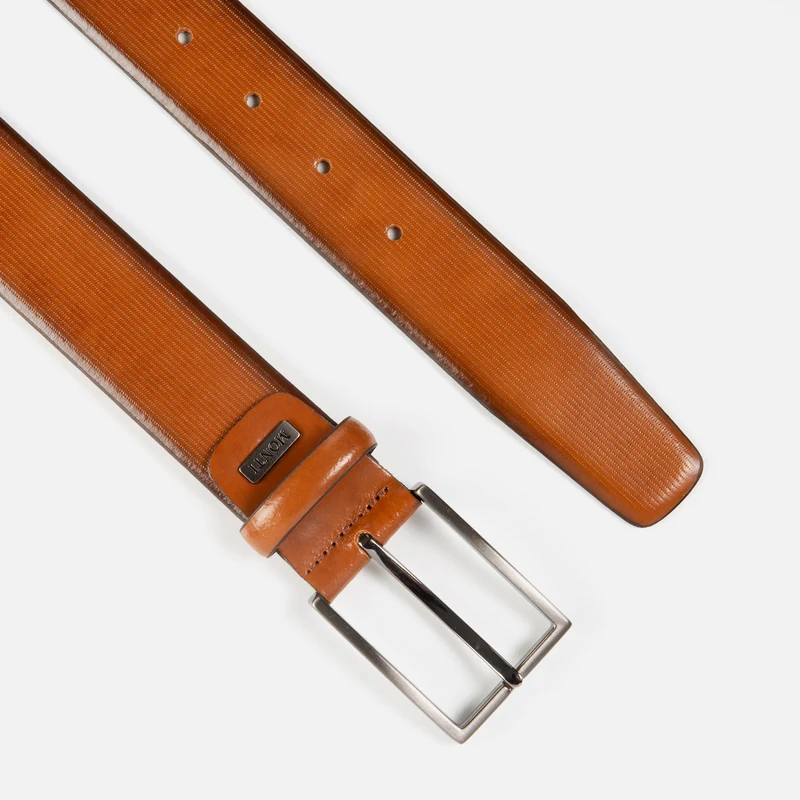 MARSALA cognac uni – Herren-Anzuggürtel 3,5 cm