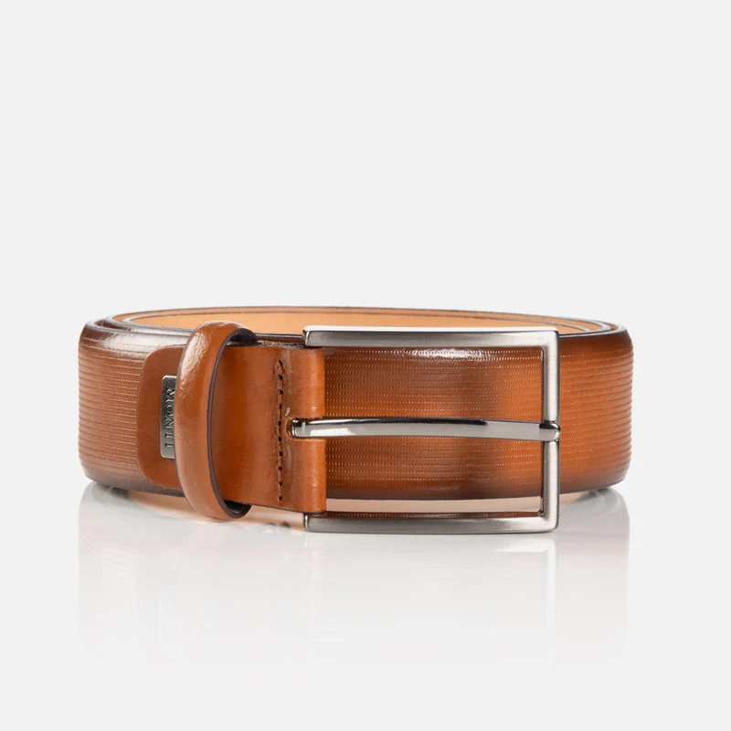 MARSALA cognac uni – Herren-Anzuggürtel 3,5 cm