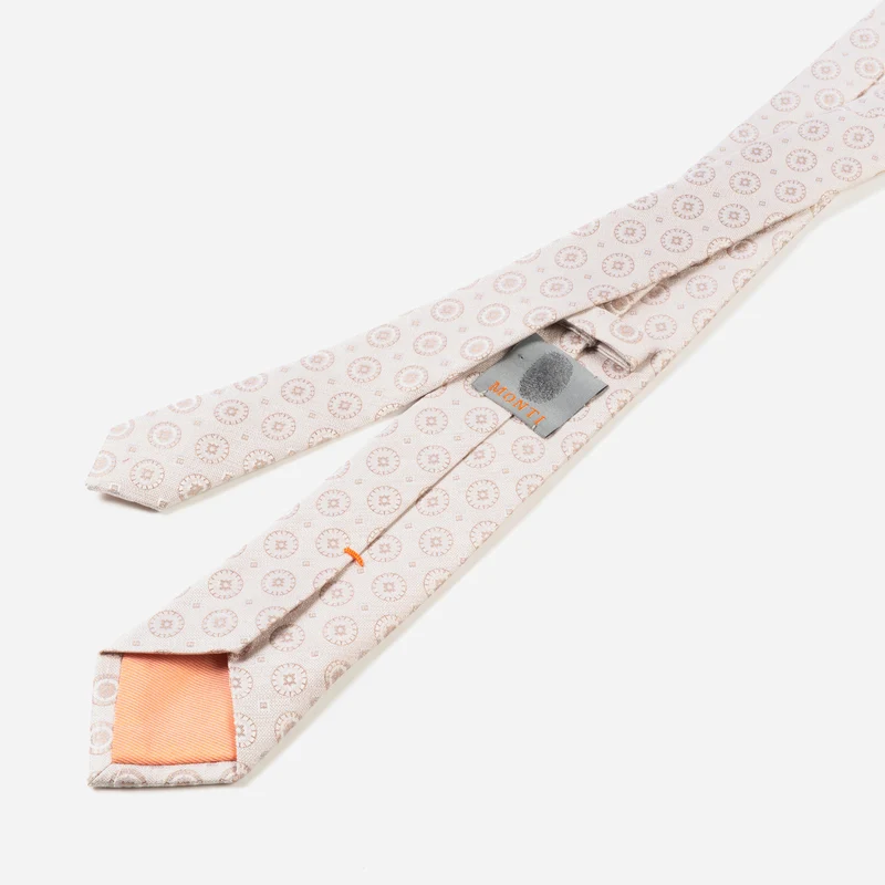 CESARE beige fantasie – Seidenkrawatte