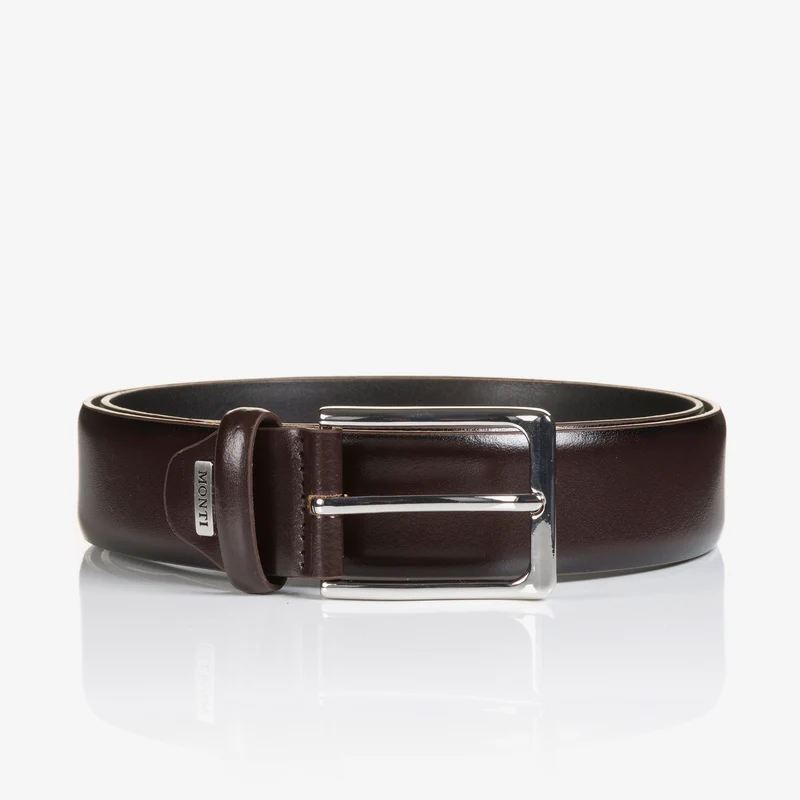 REDDING brown uni – Herren-Anzuggürtel 3,5 cm