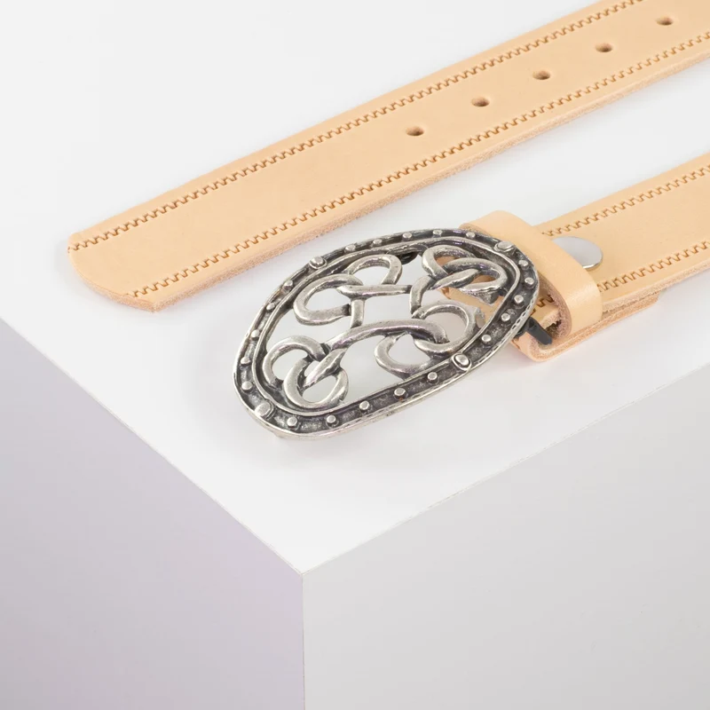 Ledergürtel 4cm mit Schnalle Verknoteter Knoten