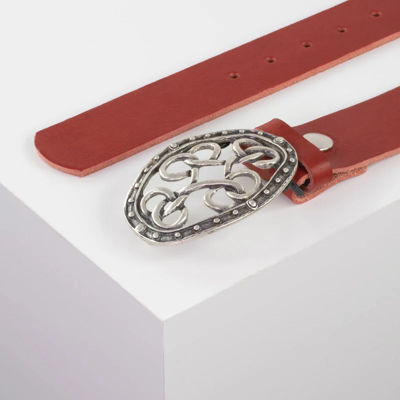 Ledergürtel 4cm mit Schnalle Verknoteter Knoten
