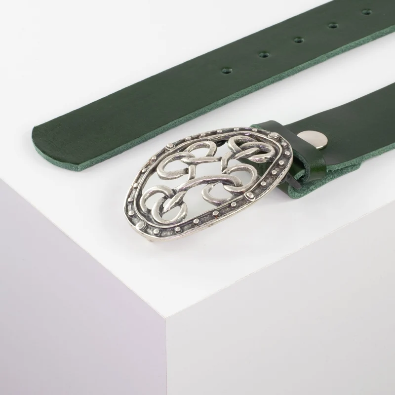Ledergürtel 4cm mit Schnalle Verknoteter Knoten