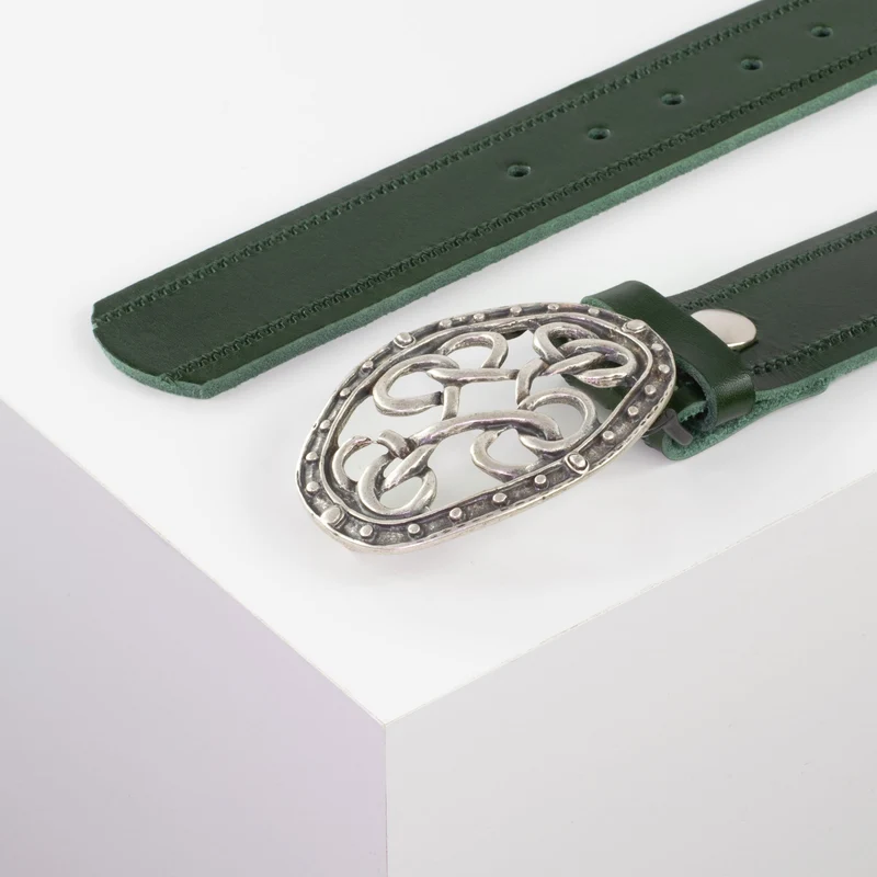 Ledergürtel 4cm mit Schnalle Verknoteter Knoten
