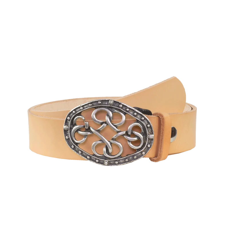 Ledergürtel 4cm mit Schnalle Verknoteter Knoten