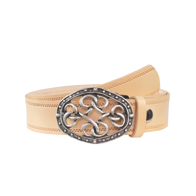 Ledergürtel 4cm mit Schnalle Verknoteter Knoten