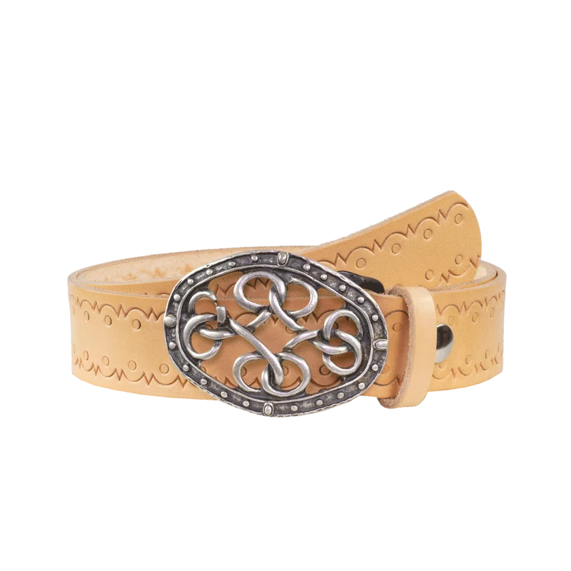 Ledergürtel 4cm mit Schnalle Verknoteter Knoten