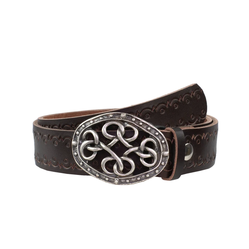 Ledergürtel 4cm mit Schnalle Verknoteter Knoten