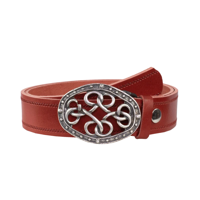 Ledergürtel 4cm mit Schnalle Verknoteter Knoten