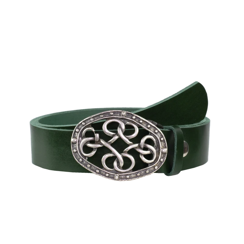 Ledergürtel 4cm mit Schnalle Verknoteter Knoten