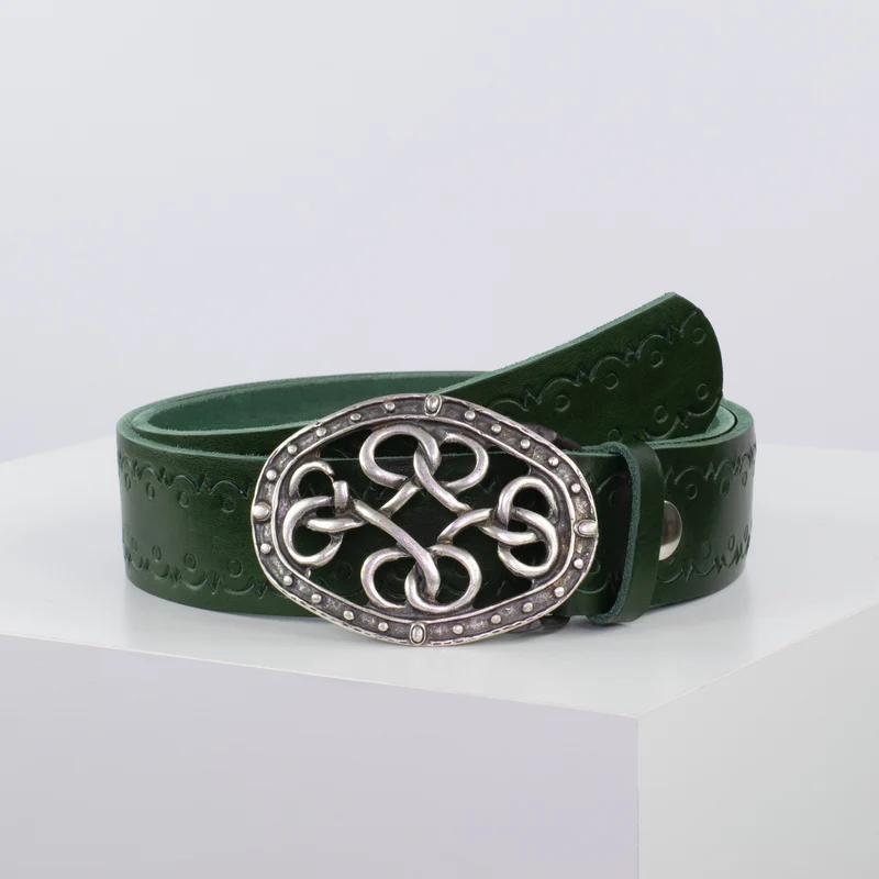 Ledergürtel 4cm mit Schnalle Verknoteter Knoten