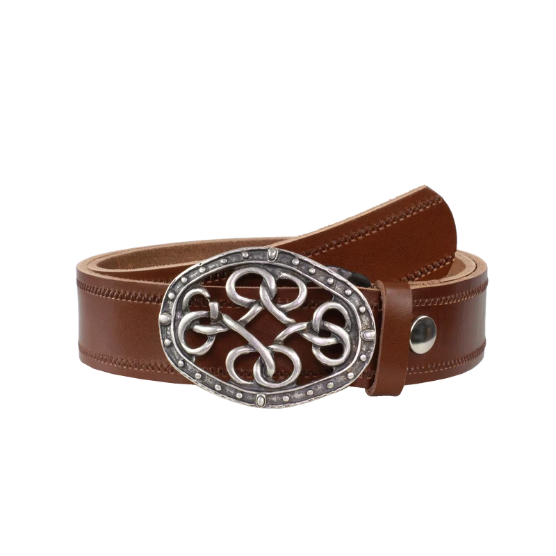 Ledergürtel 4cm mit Schnalle Verknoteter Knoten