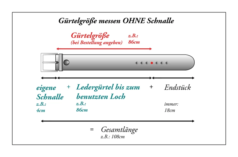 Ledergürtel 1,5cm ohne Schnalle