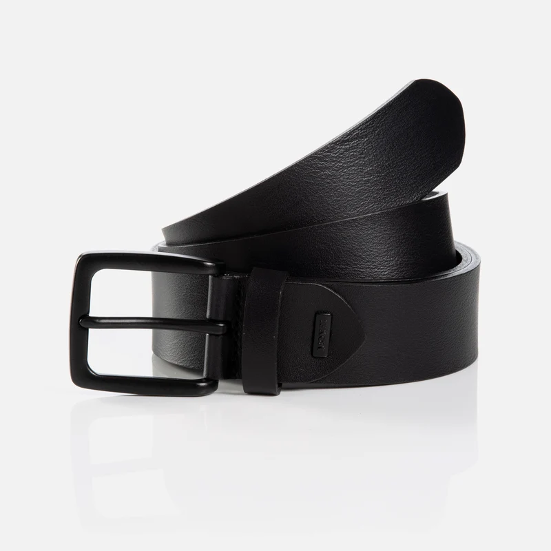MATERA black uni – Ledergürtel Herren 3,5 cm