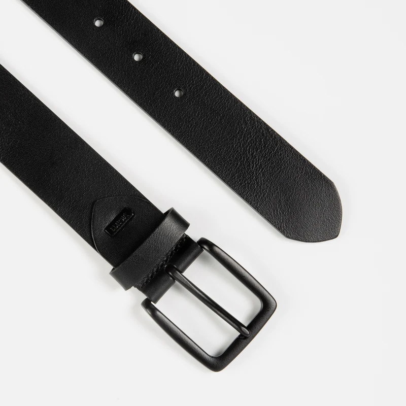 MATERA black uni – Ledergürtel Herren 3,5 cm