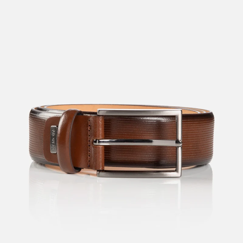 MARSALA brown uni – Herren-Anzuggürtel 3,5 cm