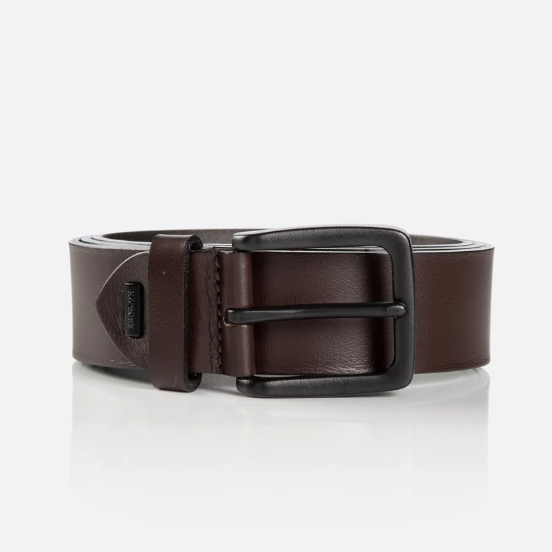 MATERA dark brown uni – Ledergürtel Herren 3,5 cm
