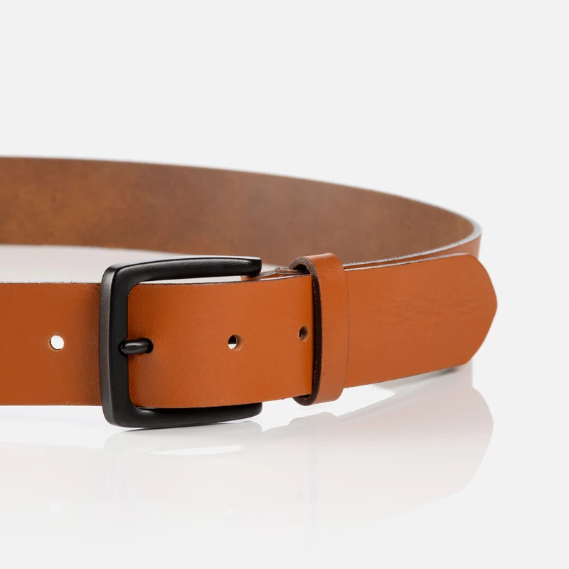 MATERA cognac uni – Ledergürtel Herren 3,5 cm