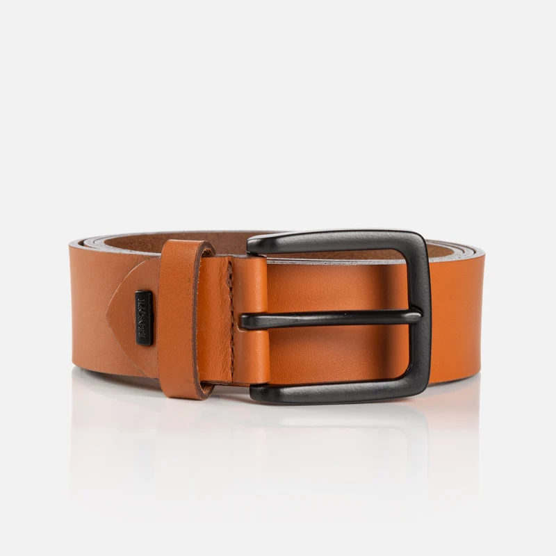 MATERA cognac uni – Ledergürtel Herren 3,5 cm