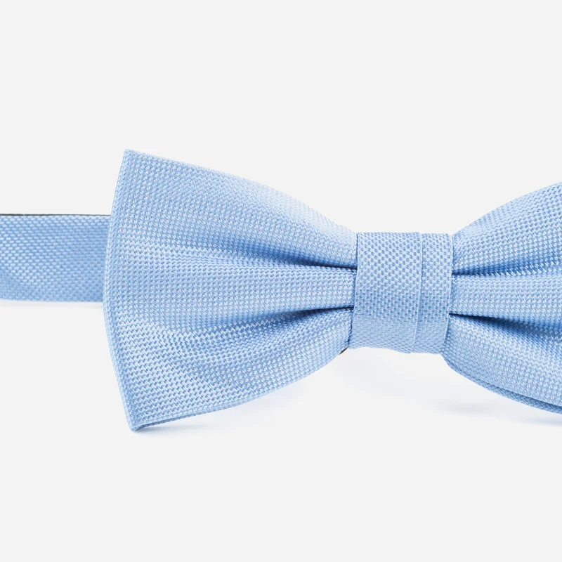 VALENTINO bleu uni – Seidenfliege mit Oxford-Webstruktur