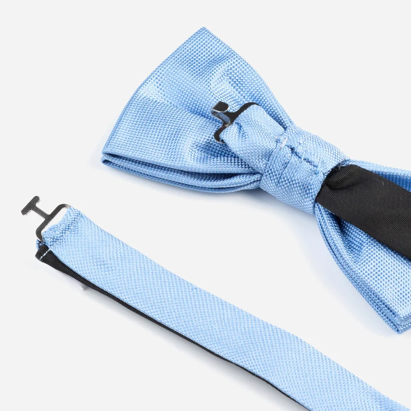 VALENTINO bleu uni – Seidenfliege mit Oxford-Webstruktur