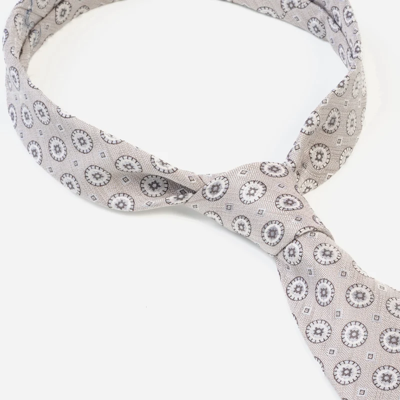 CESARE brown fantasie – Seidenkrawatte