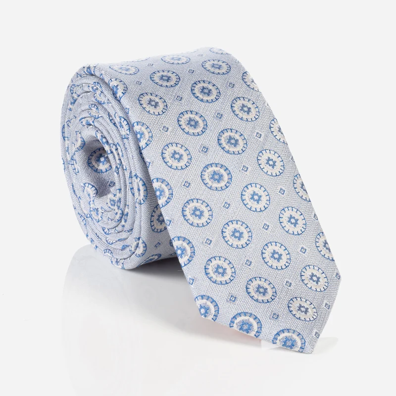 CESARE blue fantasie – Seidenkrawatte