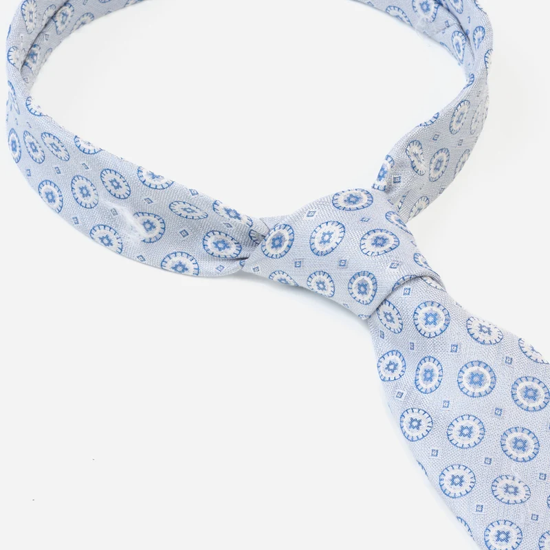 CESARE blue fantasie – Seidenkrawatte