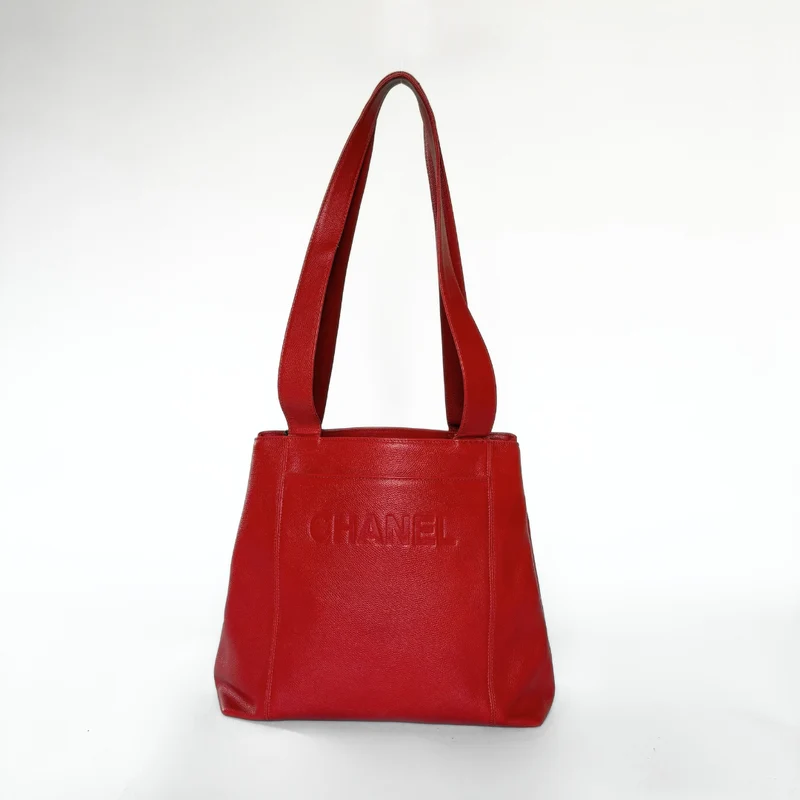 Chanel Große Shopper Rotes Leder