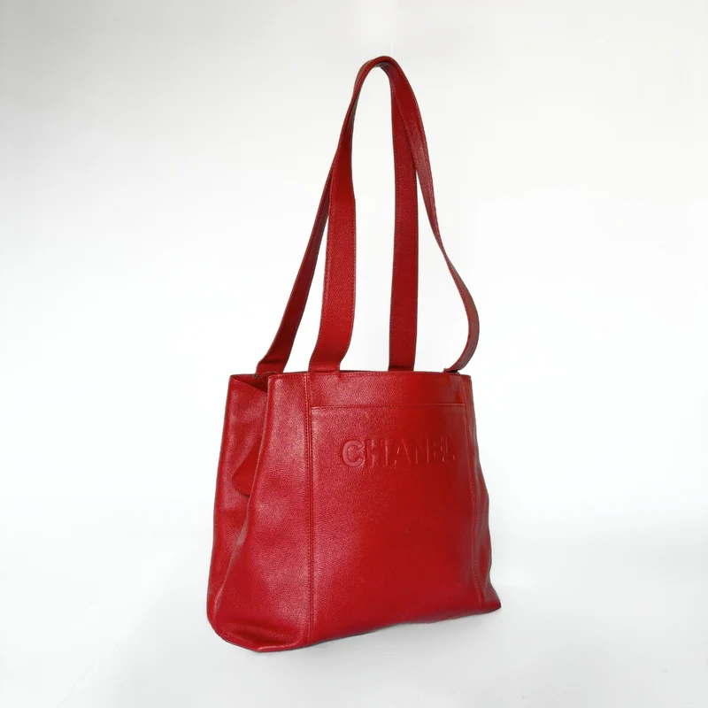 Chanel Große Shopper Rotes Leder