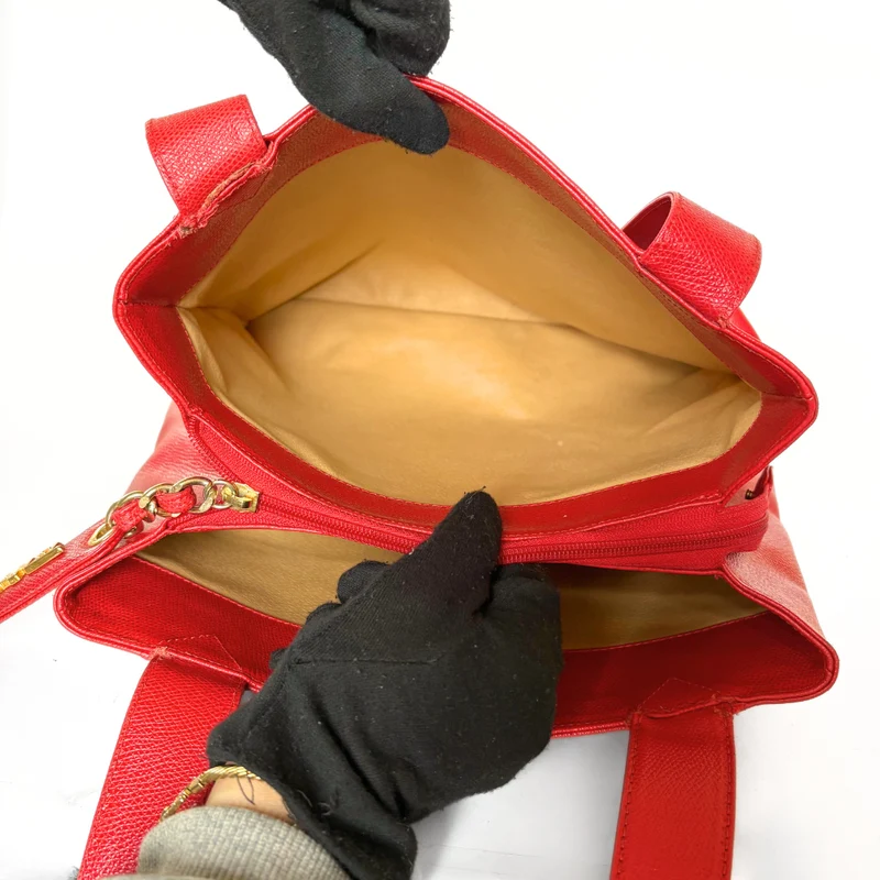 Chanel Große Shopper Rotes Leder