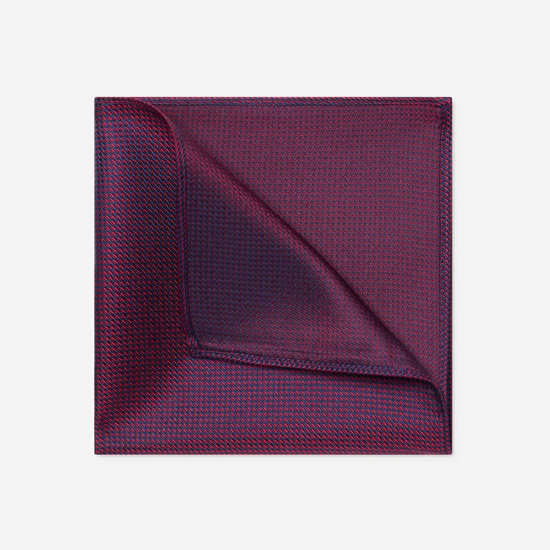 TOM bordeaux minimal – Seiden-Einstecktuch