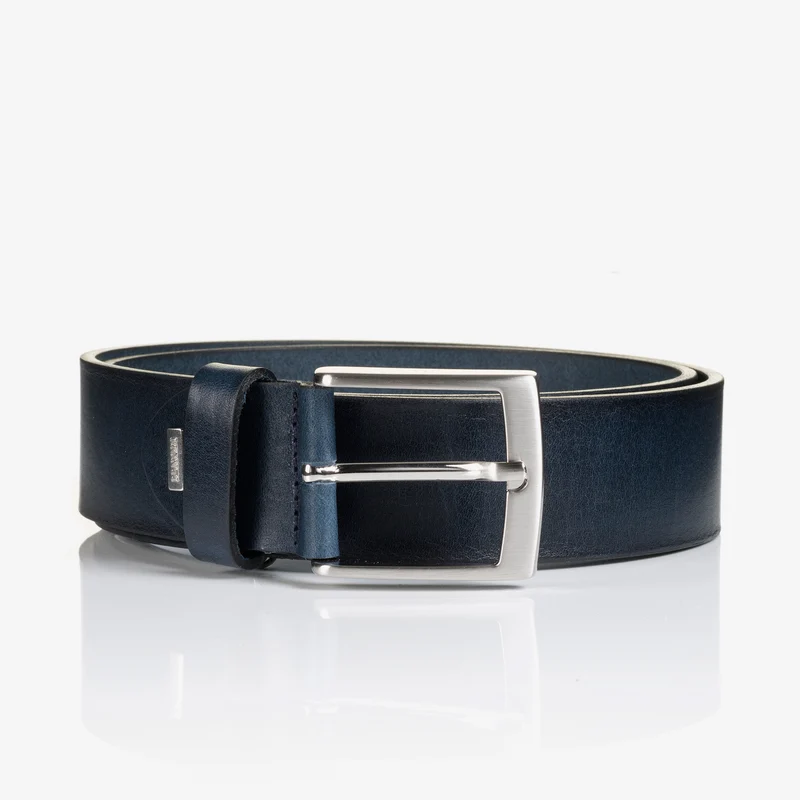 TUSTON navy uni – Ledergürtel Herren 3,8 cm