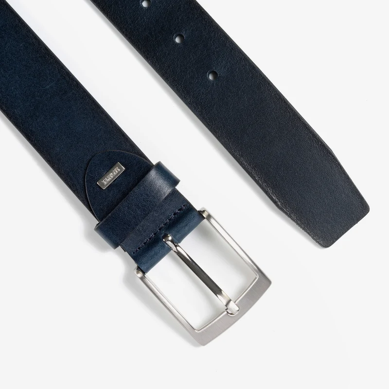 TUSTON navy uni – Ledergürtel Herren 3,8 cm
