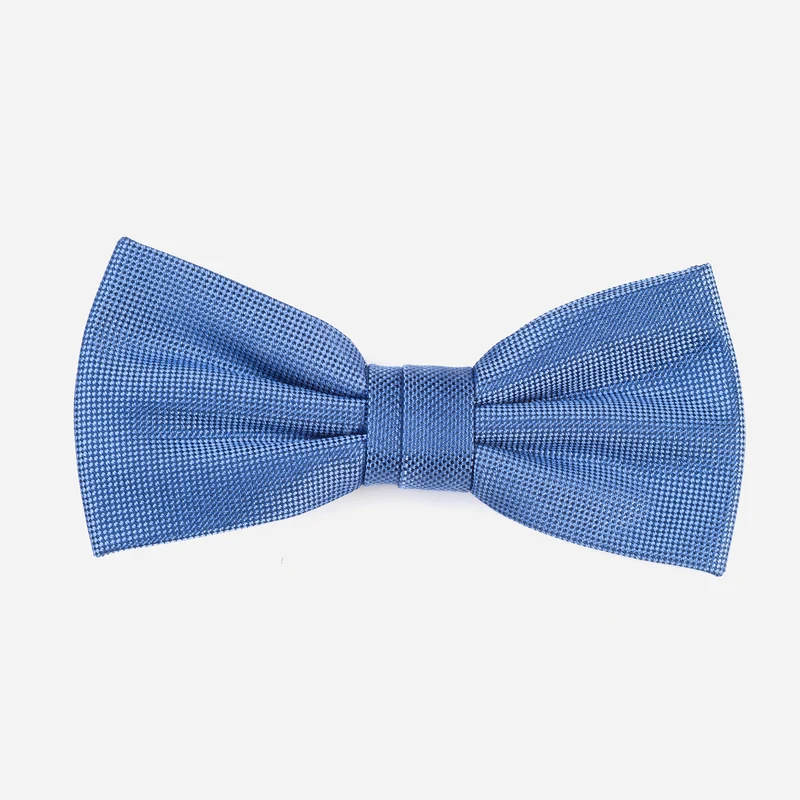 VALENTINO blue uni – Seidenfliege mit Oxford-Webstruktur